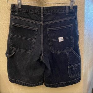 Vintage HIGH SIERRA Kids Dark Gray Y2K Denim Cargo Shorts Size 29W Husky